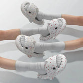 Lovers Shark Slippers with Heart Print for Couples and Home Comfort - Himpall